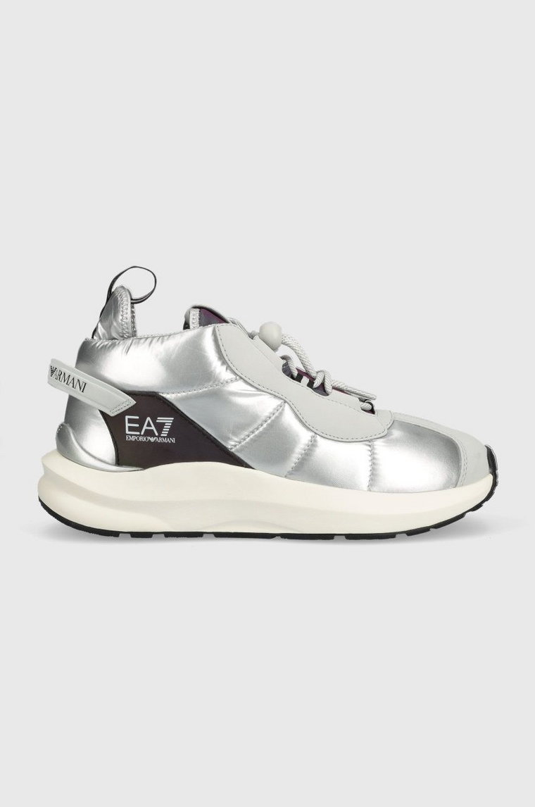 EA7 Emporio Armani sneakersy kolor srebrny