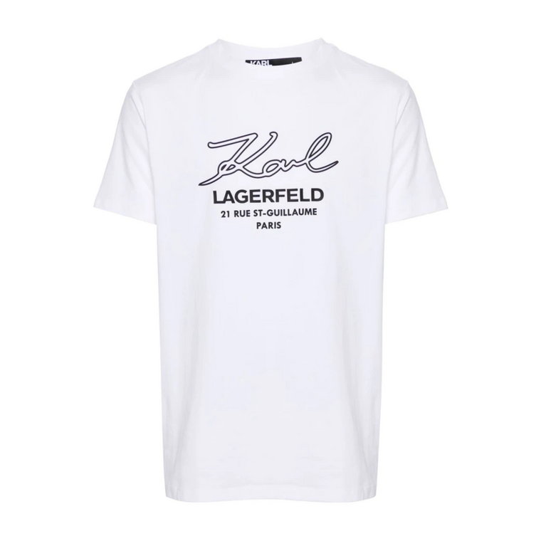 Koszulka z logo na klatce piersiowej Karl Lagerfeld
