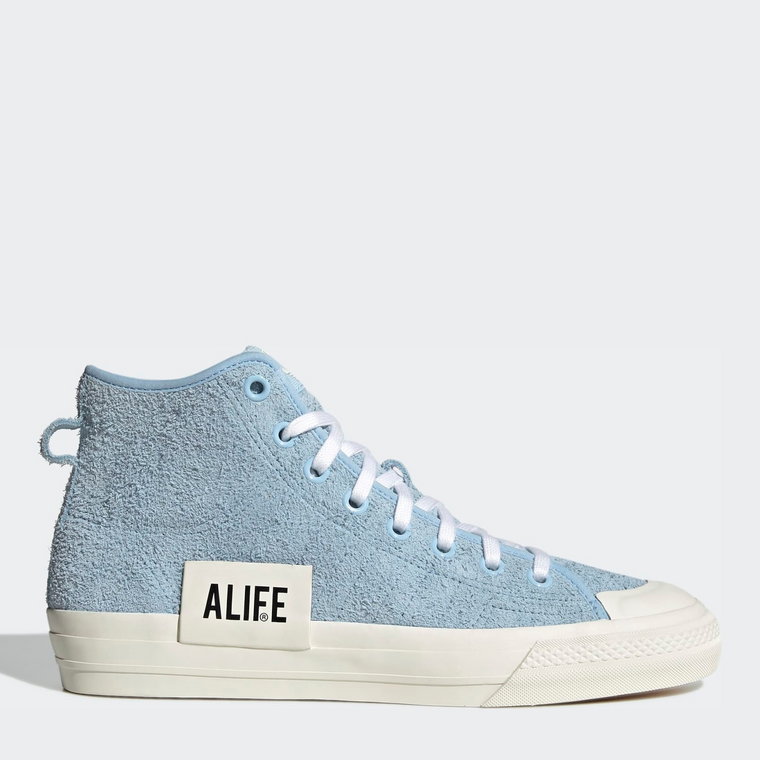 Trampki męskie zamszowe na platformie za kostkę Adidas Originals Nizza Hi Alife GW5325 42.5 (8.5UK) 27 cm Niebieskie (4065424416079). Trampki męskie