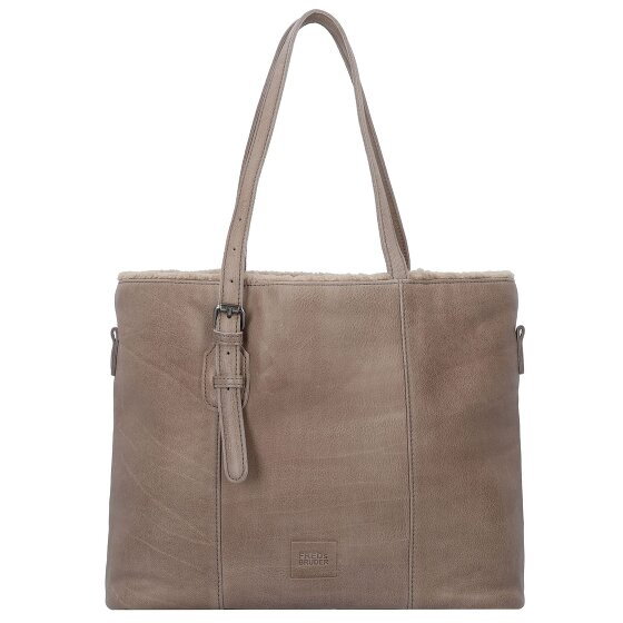 FredsBruder Odwracalna skórzana shopperka Inside Out 37 cm soft taupe