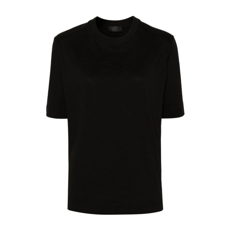 Czarne T-shirty i Pola z Logo Moncler