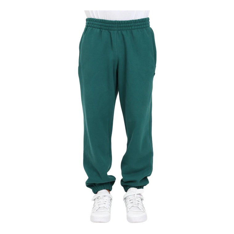 Premium Essentials Zielone Spodnie z Polarowej Tkaniny Adidas Originals