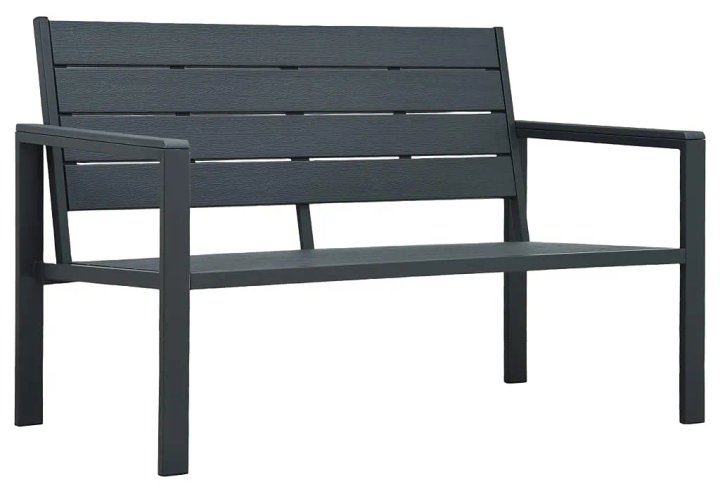 Elior Szara ławka ogrodowa z oparciem Operys - Lamoda.pl