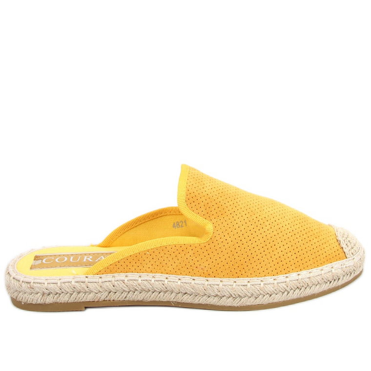 Klapki damskie espadryle Carmen Yellow żółte