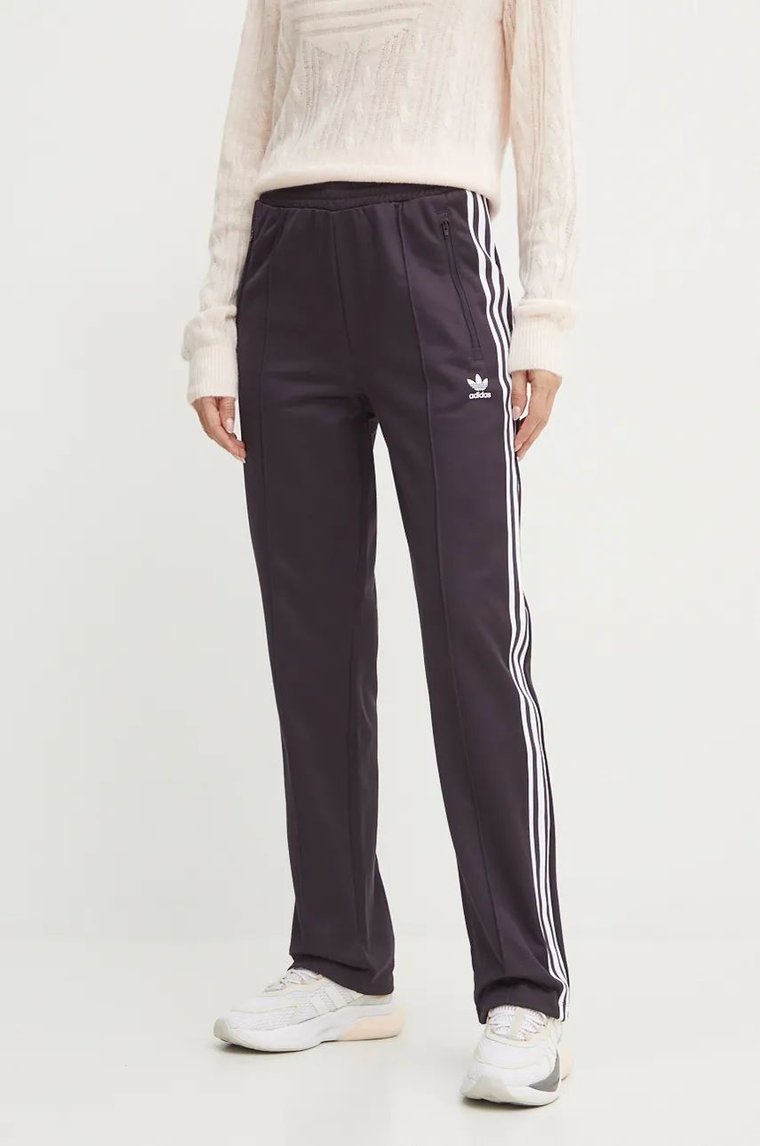 adidas Originals spodnie dresowe Beckenbauer Track Pant kolor fioletowy z aplikacją IY2224