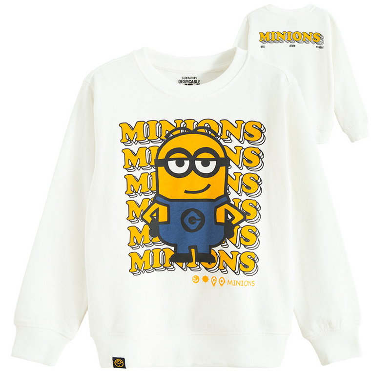 Cool Club, Bluza chłopięca, biała, Minionki