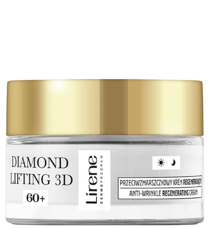 Lirene Diamentowy Lifting 3D Przeciwzmarszczkowy krem regenerujący 60+ 50ml