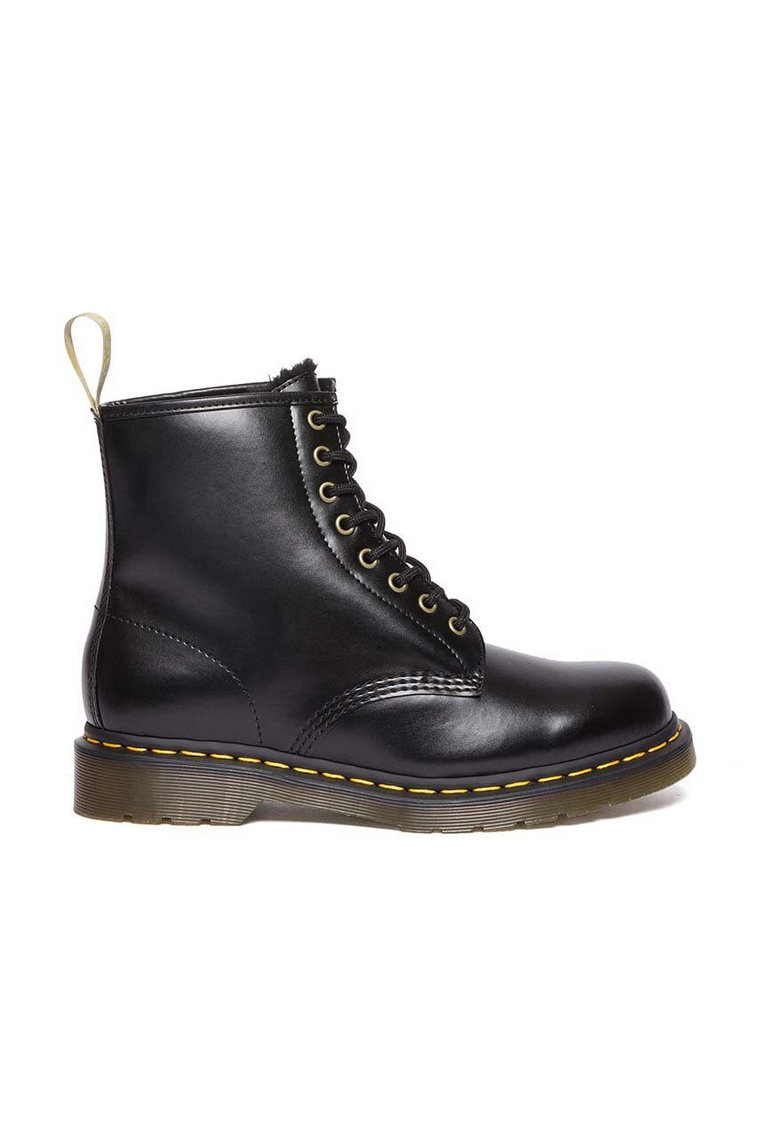 Dr. Martens workery Vegan 1460 kolor czarny na płaskim obcasie ocieplone DM31136001