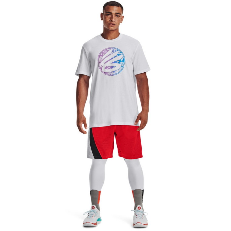 Męskie spodenki do koszykówki UNDER ARMOUR Curry Splash 9'' Short - czerwone