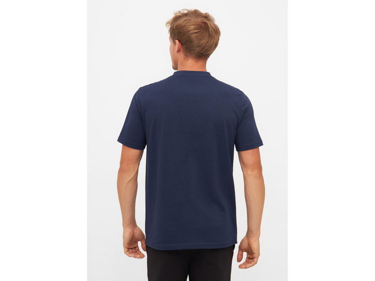BENCH T-shirt męski, slim fit, z czystej bawełny (S (44/46), Granatowy)
