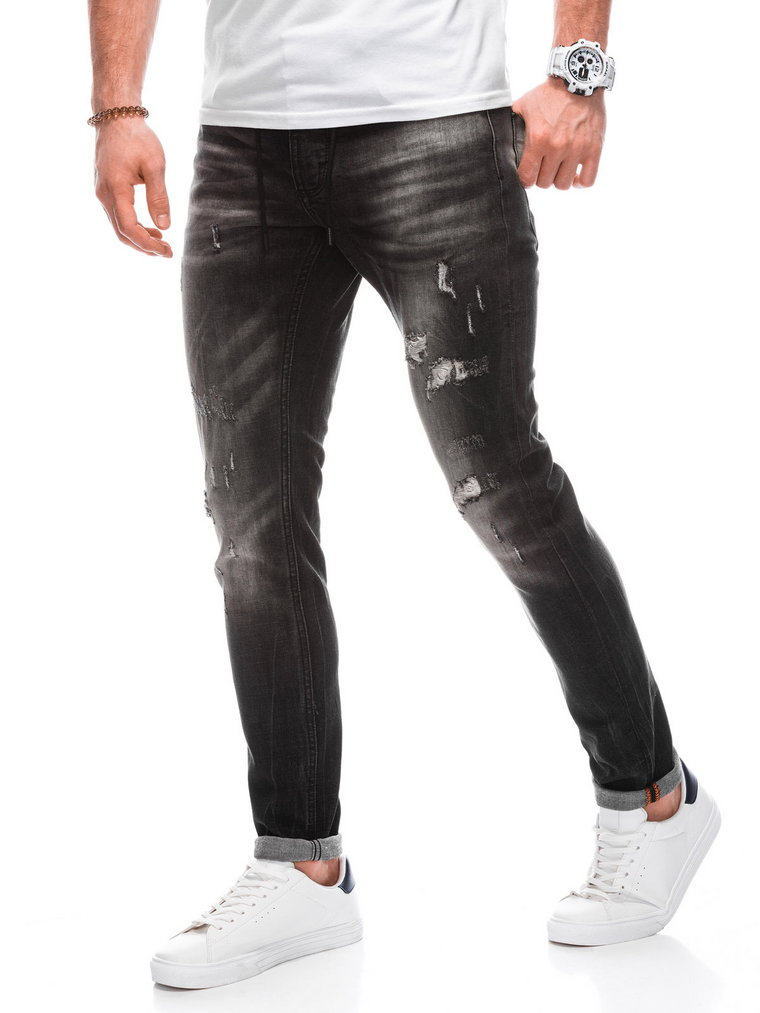 Spodnie męskie jeansowe P1311 - czarne