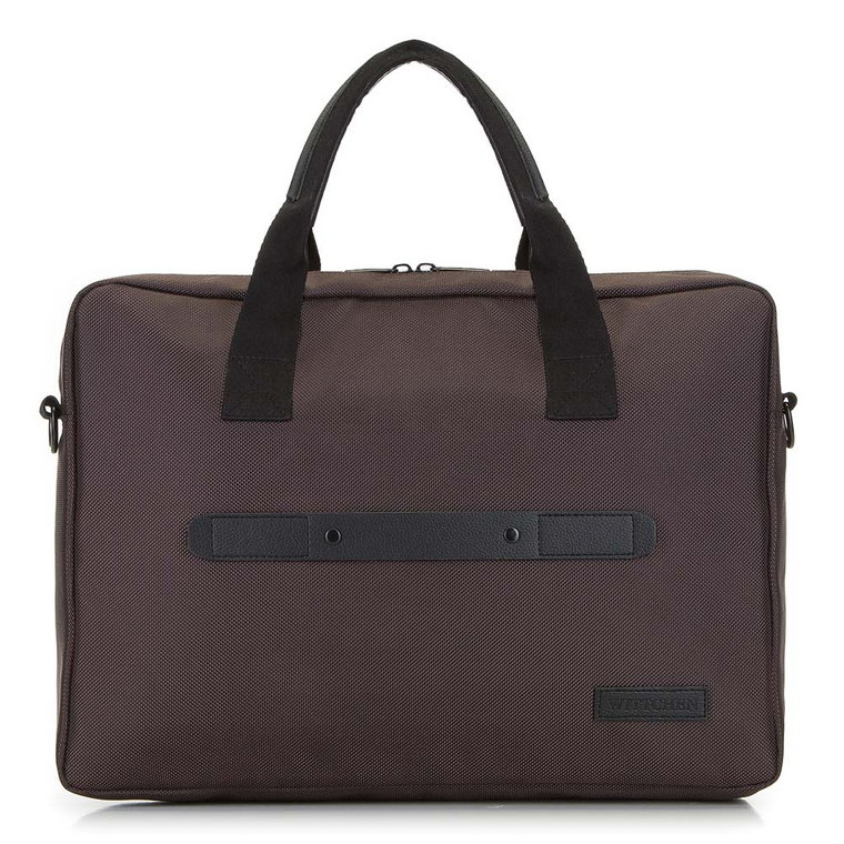 Męska torba na laptopa 15,6 klasyczna brązowo-czarna