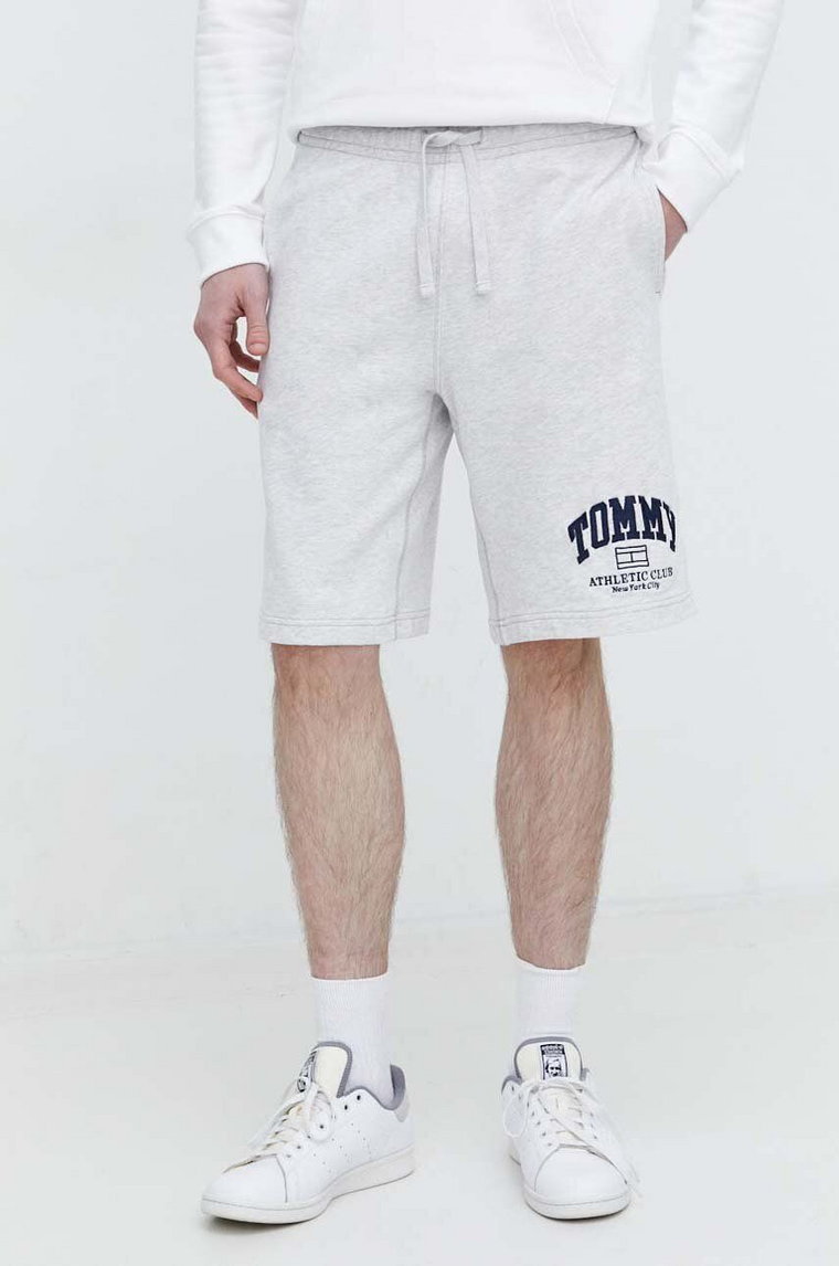 Tommy Jeans szorty bawełniane kolor szary