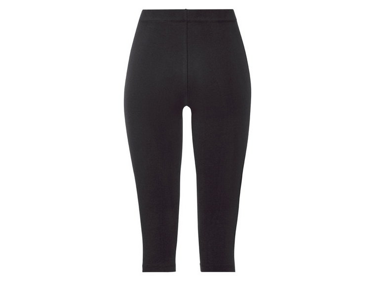 esmara Legginsy damskie 3/4 z bawełną (XS (32/34), Czarny)