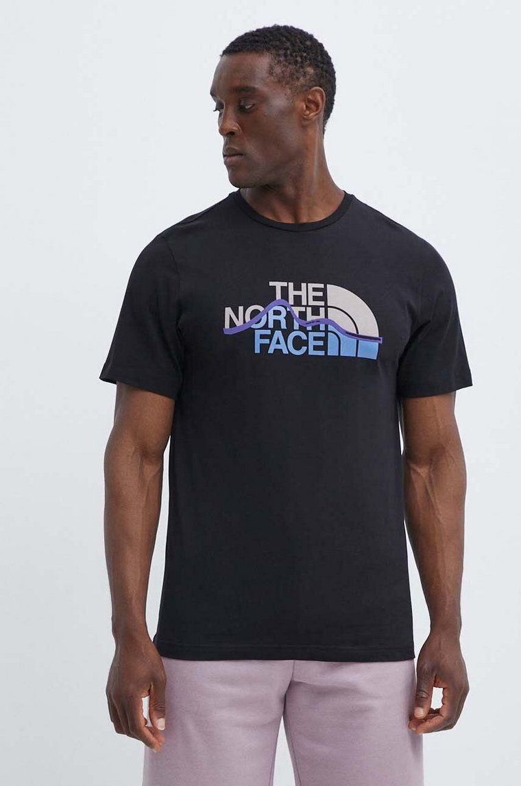 The North Face t-shirt bawełniany męski kolor czarny z nadrukiem NF0A87NTJK31
