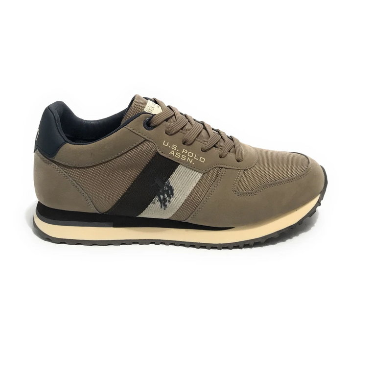 Męskie Sneakersy Xirio004 w kolorze Taupe z ekozamszu/ tkaniny U.s. Polo Assn.