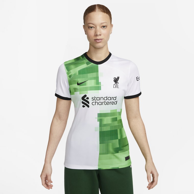 Damska koszulka piłkarska Nike Dri-FIT Liverpool F.C. Stadium 2023/24 (wersja wyjazdowa) - Biel