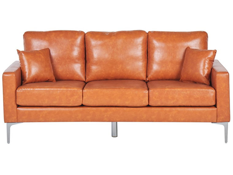 Sofa tapicerowana BELIANI Gavle, 3-osobowa, brązowa, 83x78x183 cm