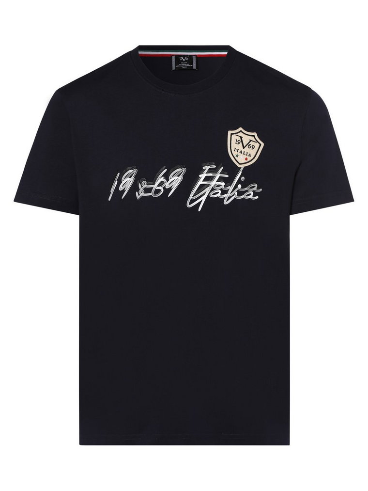 19V69 Italia - T-shirt męski  Angelo, niebieski