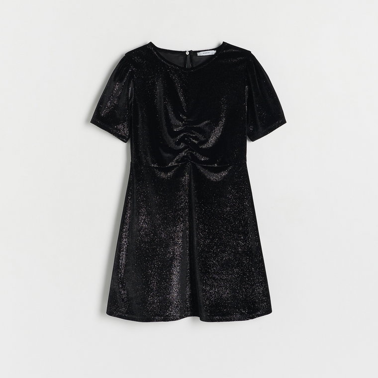 Reserved - Błyszcząca sukienka - czarny