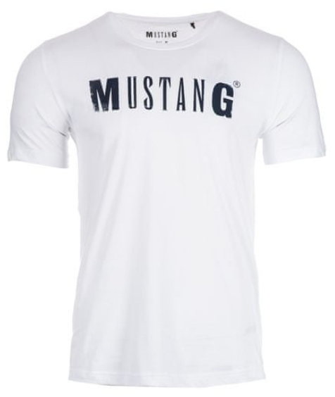 Mustang Koszulka Męska Bawełna Biała 4154-2100 L