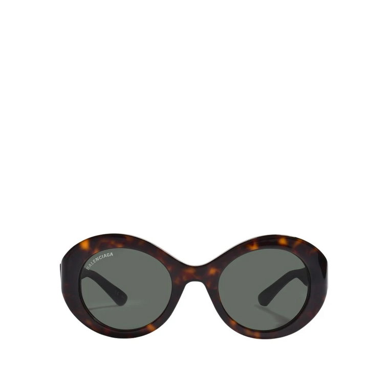 Brązowe Okulary Owalne z Acetatowymi Soczewkami Balenciaga