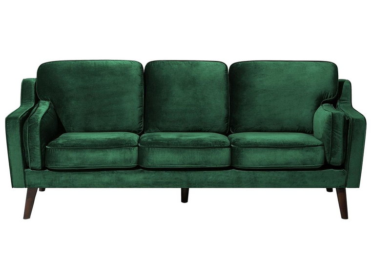 Sofa tapicerowana BELIANI Lokka, 3-osobowa, zielona, 85x204x83 cm