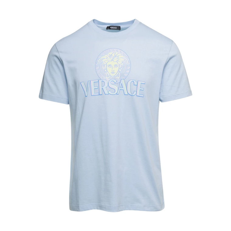 Niebieskie Meduza Sezonowe Koszulki Pola Versace