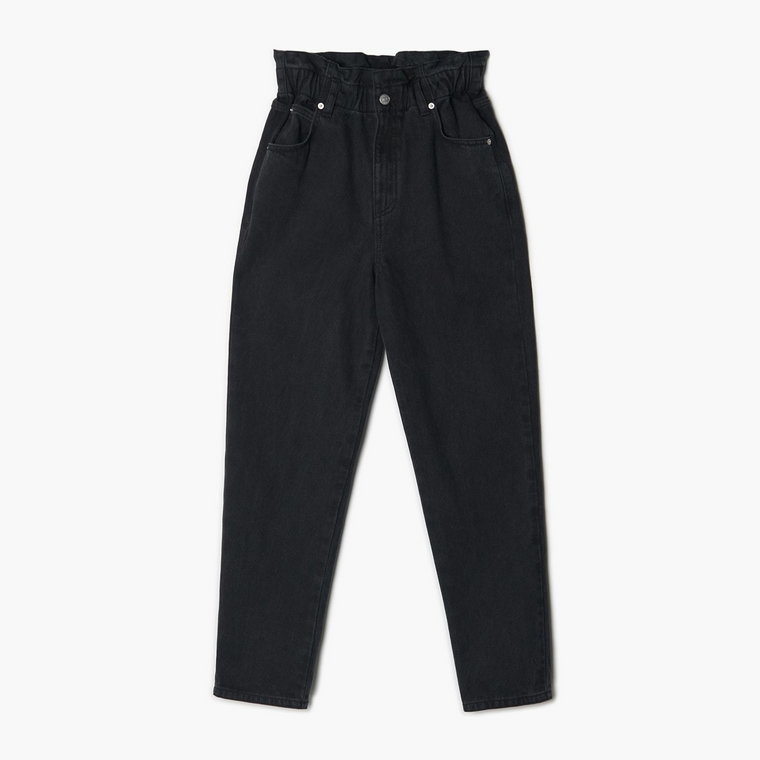 Cropp - Czarne jeansy slouchy - Czarny