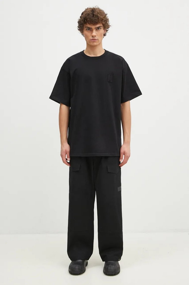 Norse Projects t-shirt bawełniany Simon Loose Organic Heavy Jersey N Patch męski kolor czarny gładki N01.0667.9999