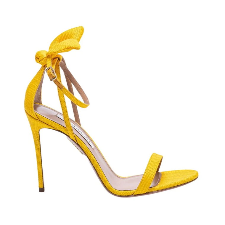 Żółte Sandały z Kokardką Aquazzura