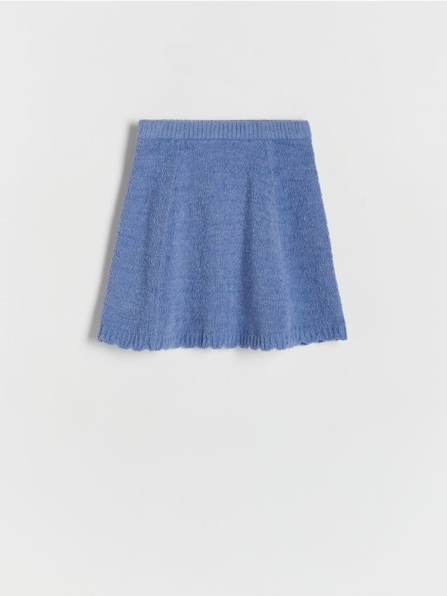 Reserved - Dzianinowa spódnica - niebieski