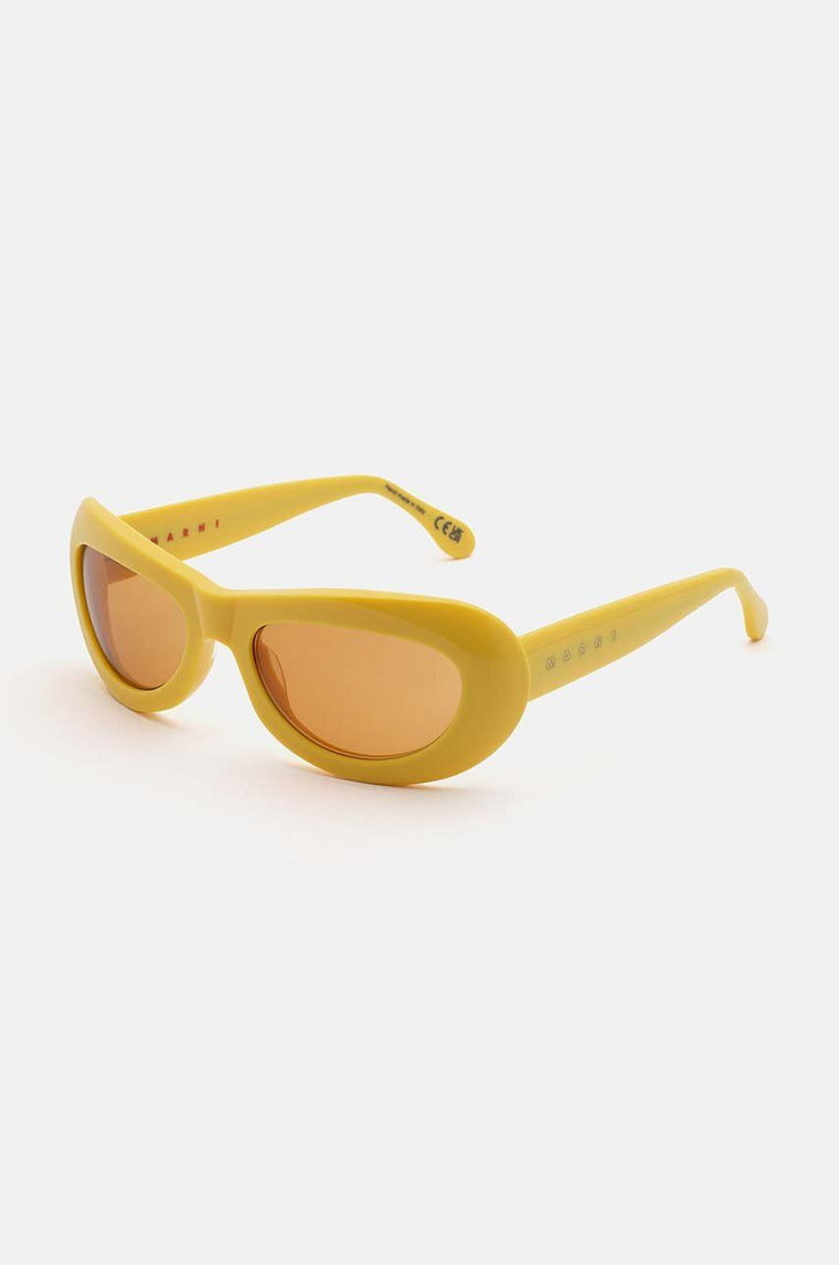 Marni okulary przeciwsłoneczne Field Of Rushes kolor żółty EYMRN00067 004 7IE
