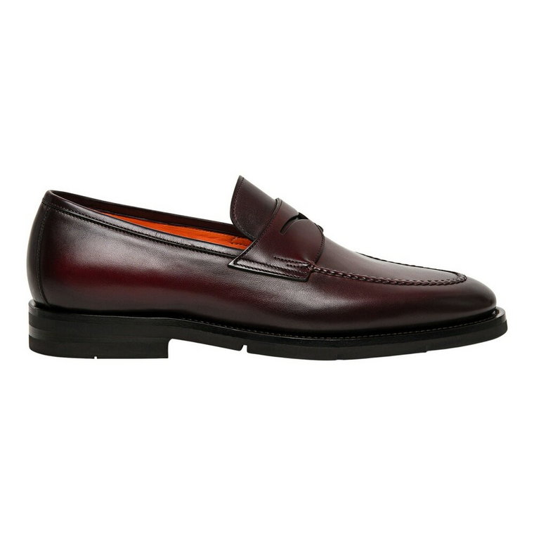 Klasyczne skórzane penny loafers Santoni