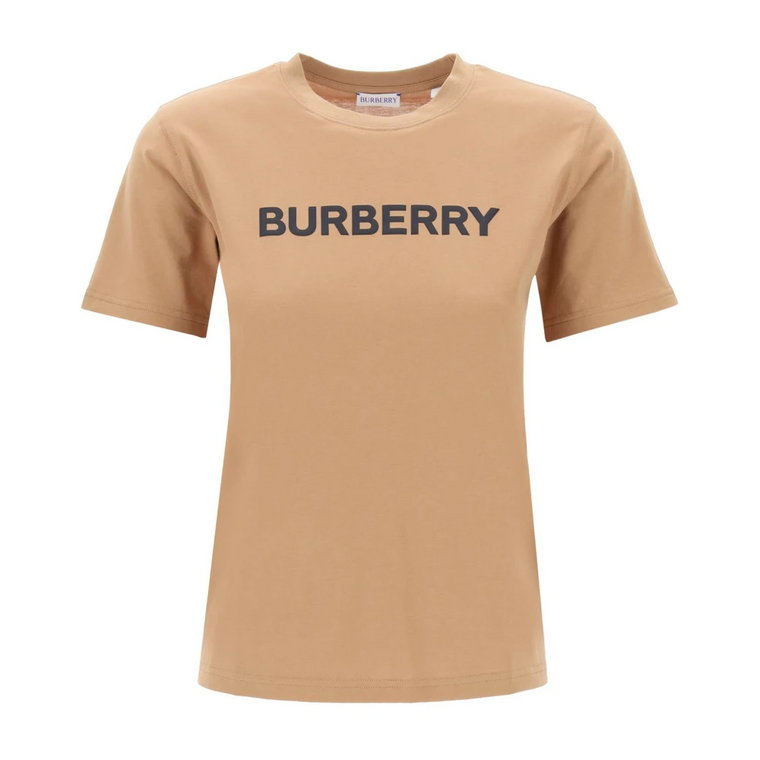 T-shirty z Teksturą Logo Burberry