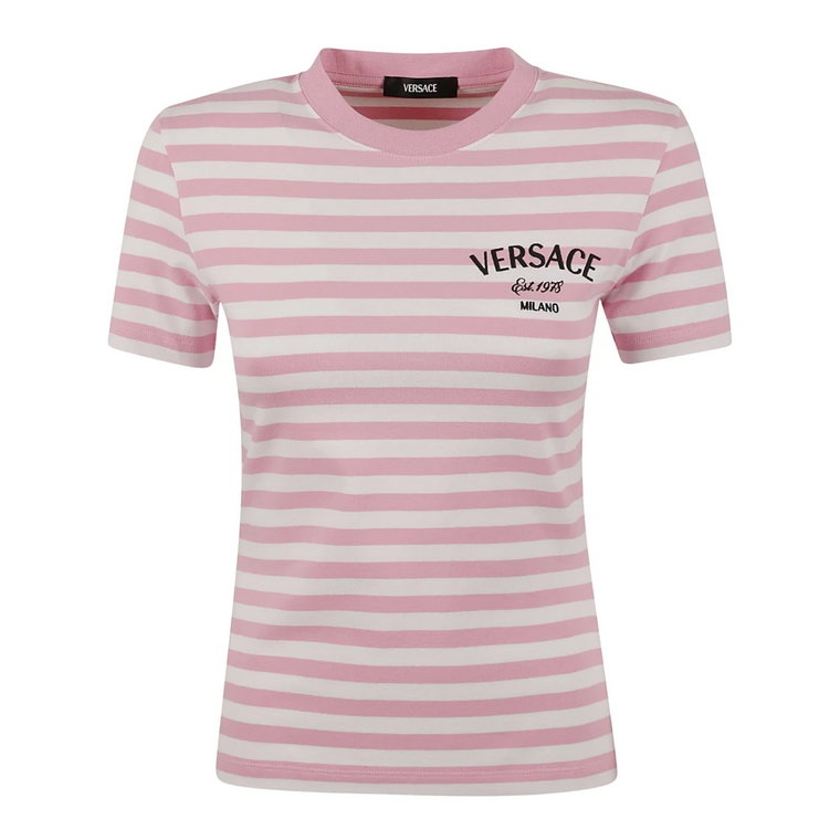 T-shirt i Polo w Morskie Paski Versace