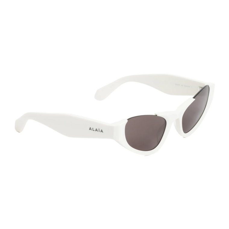 Białe Szare Okulary Przeciwsłoneczne z Acetat Alaïa