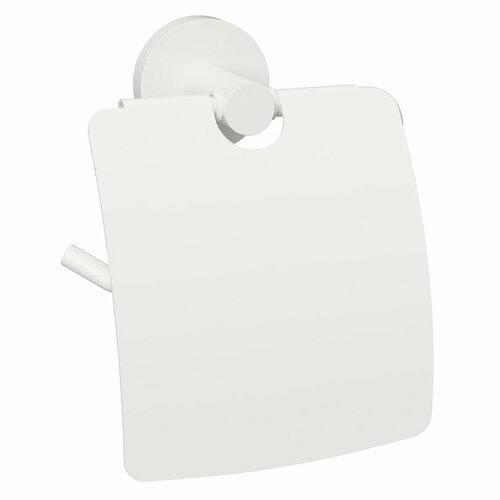 Sapho XR732W X-Round White uchwyt na papier toaletowy z pokrywą, biały