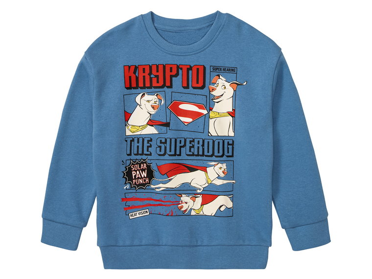 Bluza chłopięca z postaciami z bajek (134-140, Wzór Superpets, niebieski)