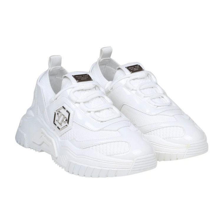 Białe Jersey Hi Top Sneakers dla Kobiet Philipp Plein