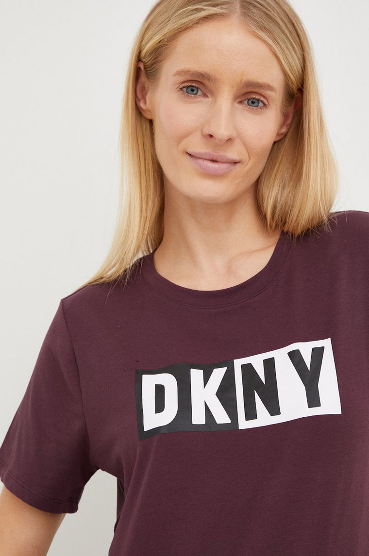 Dkny t-shirt damski kolor fioletowy DP2T5894