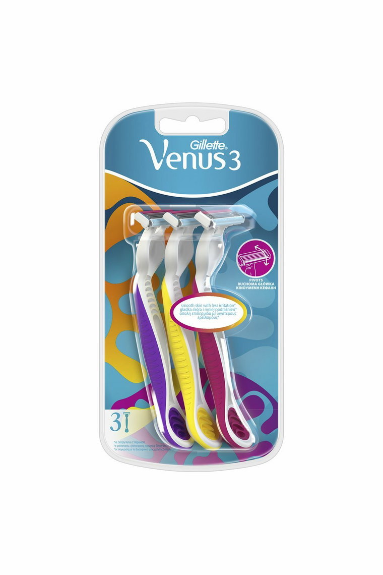 Gillette Venus 3 Maszynki jednorazowe do golenia dla kobiet 3szt