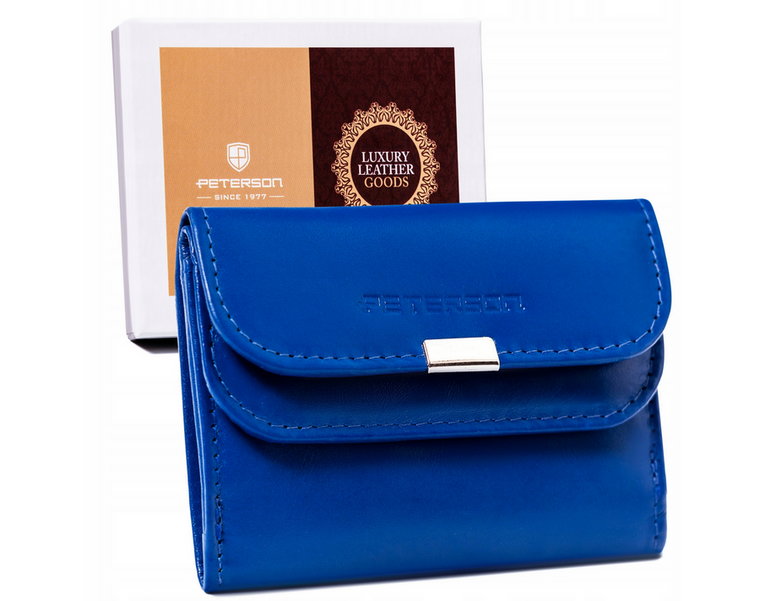Mały portfel niebieski