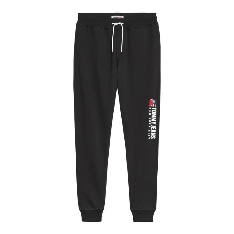 Czarne bawełniane spodnie jesień/zima mężczyźni Tommy Jeans