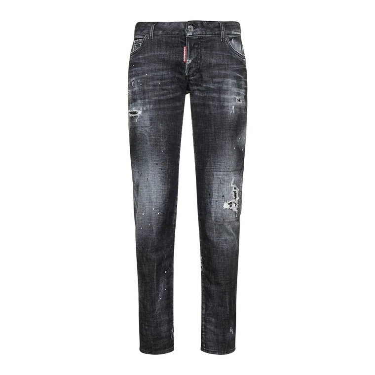 Slim-fit Spodnie Jeans w Stylu Distressed dla Kobiet Dsquared2