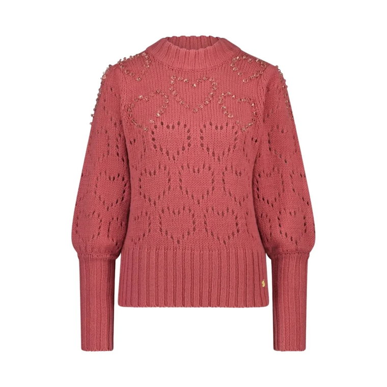 Sweter Diana Beads w Uni-Dirty Pink Fabienne Chapot