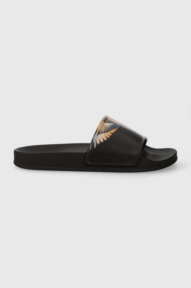 Marcelo Burlon klapki Icon Wings Sliders męskie kolor czarny CMIC001S24PLA0011026