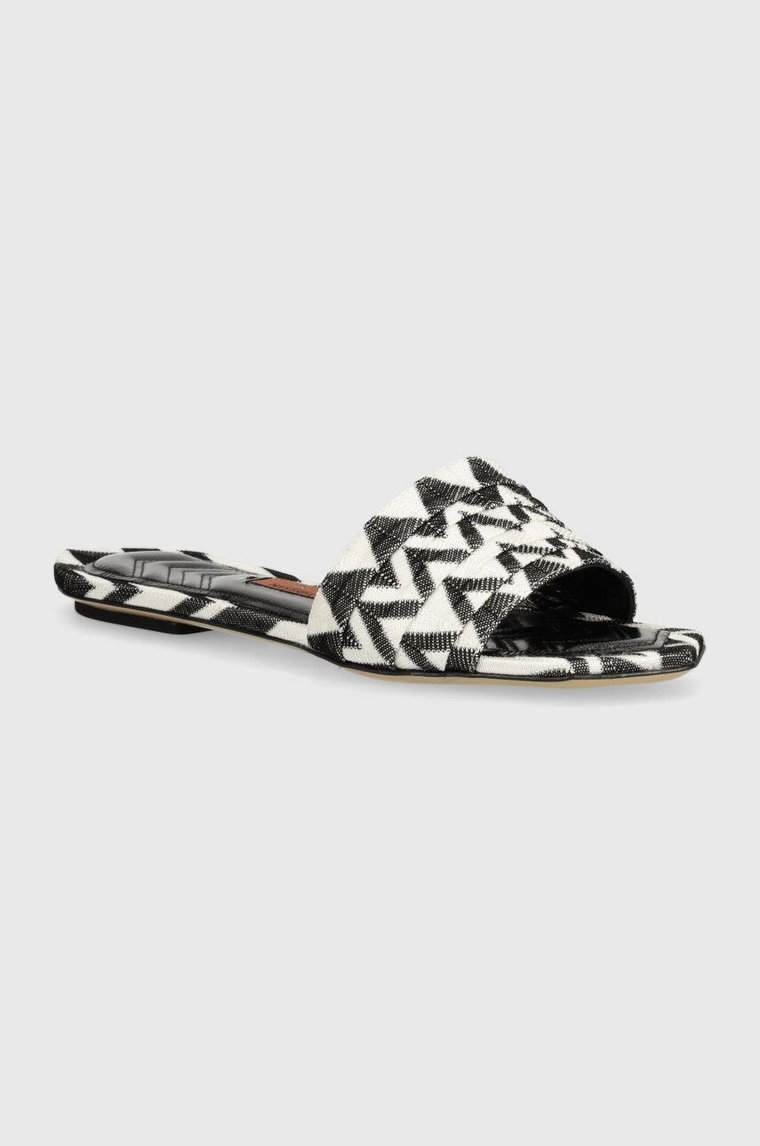 Missoni klapki Gia Flat damskie kolor czarny M32_022