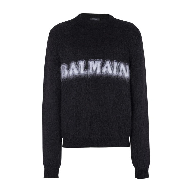 Czarne Swetry Retro Balmain