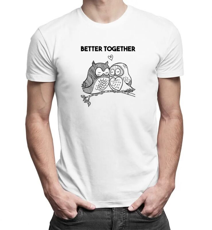 Better together - męska koszulka z nadrukiem
